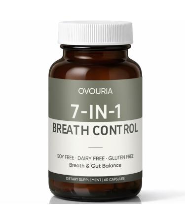 Ovouria Breath and Gut Balance 7-in-1 Advanced Breath Restoration Formula for Oral & Digestive Balance Helps Manage Bad Breath Naturally Vegan & Non-GMO 60 Capsules