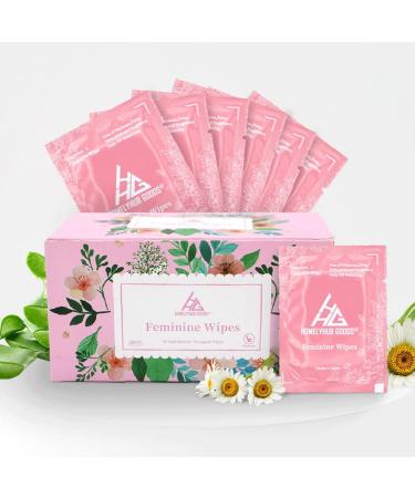 Feminine Flushable Individually Wrapped Traveling Non Scented Wipes.
