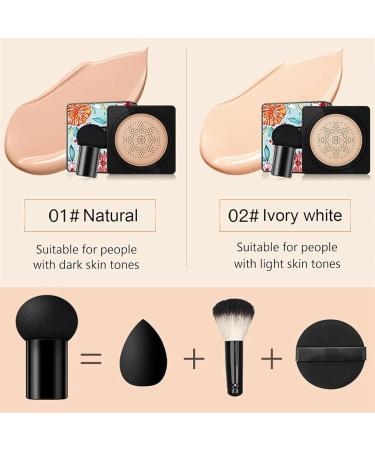 Consecutive Beauty Cream 2024 New Air Cushion CC Cream Foundation BB Cream Face Make Up Long-Lasting Matte Waterproof Moisturizing Concealer Beauty (Natural+Natural) - Buy Online on GoSupps.com