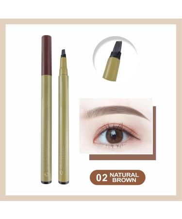 Eye Brow Makeup Pencils | Portable Travel Size Eyebrow Pen for Easy Brow Defining Everyday Makeup Supplies for Home Gathering Dating Traveling Shopping Party Gecap Natural Brown - Buy Online on GoSupps.com