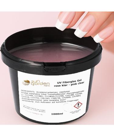  sun garden nails Premium Line 1000ml Clear Pink Fiberglass UV Gel Finishing Gel Builder Gel Top Coat 1-Phase Gloss Gel - Buy Online on GoSupps.com