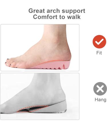 LTOHOE Height Increase Insoles 1 Inch (Pack of 2) - Heel Lifts for Achilles Tendonitis and Leg Length Discrepancy - Taller Shoe Inserts - Men & Women - Pink - Buy Online on GoSupps.com