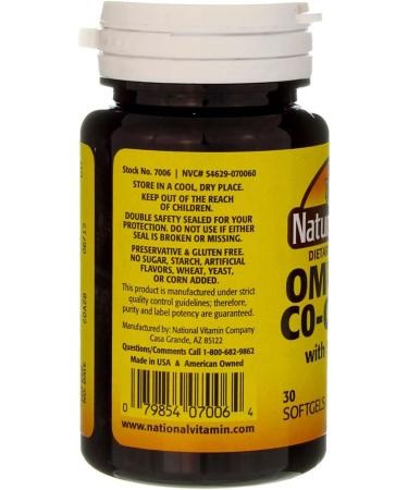 Buy Nature's Blend Co-Q10 & Omega-3 Softgels (30 Sgels) | Premium Heart & Energy Support Supplement - International Shipping Available - Buy Online on GoSupps.com