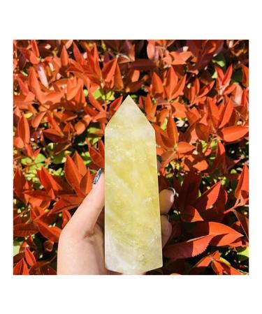 JUKUCKV Spiritual Support Natural High Quality Quartz Crystal Magic Citrine Point for Decoration