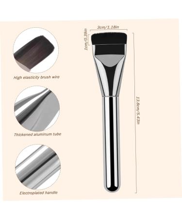 Flat Foundation Brush 5Pcs Liquid Foundation Brush Streak-Free Flat Makeup Brush Ultra Thin Concealer Brush for Liquid Cream Foundation Powder Buffing Blending - Buy Online on GoSupps.com