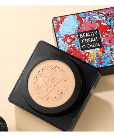GL-Turelifes Mushroom Head CC Cream Air Cushion Foundation Water Feeling Flawless BB Cream Moisturizing Oil Control Long Lasting Lightweight & Smoothing Natural Concealer (F-02 Natural 0.53 Oz) 15 g (Pack of 1) F-02 Natural - Buy Online on GoSupps.com