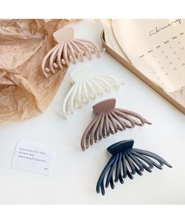 4PCS Large Hair Claw Clips for Thin and Thick Hair 4.7" Non-slip Big Matte Hair Clips Styling Accessories for Women Girls - Buy Online on GoSupps.com