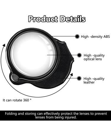 MANJIAMEI Jewelry Glasses Magnifier 30x Jewelers Loupe Magnifier Portable Jewelry Loupe Lens Watchmaker Eye Magnifying Glass for Watch Repair Magnifier Jewelry Eye Loop for Stamp Coin Collection - Buy Online on GoSupps.com