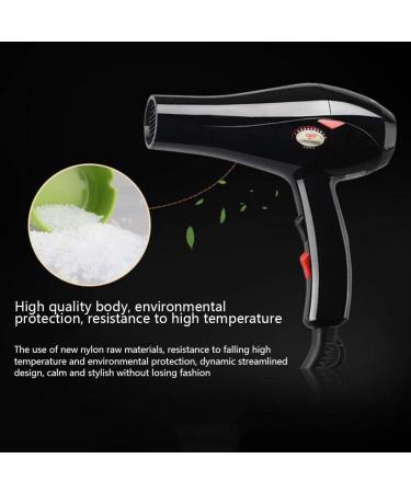 Hair Dryer Professional Ionic Hairdryer 1900W Salon Fast Blow Dryers 3 Heat 2 Speed Settings Low Noise AC Motor with Hair Nozzle Black for Hairstylist Dresser Home 2.0m Long Cable Fast Drying Small - Buy Online on GoSupps.com