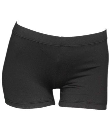 Aosva Little Big Girls' Sparkle Dance Tumbling Athletic Gymnastics Short 2-14Years 7 Black