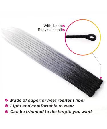 ELIGHTY 24 Inch Synthetic Dreadlock Extensions - Soft Faux Locs Crochet Braiding Hair for Women/Men (Pack of 20) - Buy Online on GoSupps.com