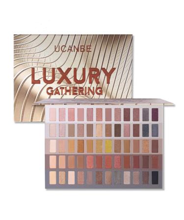 Ucanbe 60 colors eyes shadow palette shimmer and matt professional make-up eyeshadow long-lived pigment smoky naked eyeshadow