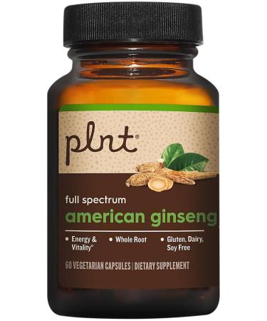 American Ginseng Full Spectrum Whole Root Supports Energy & Vitality (60 Vegetarian Capsules) - Buy Online on GoSupps.com