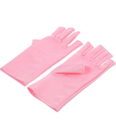 minkissy 5 Pairs Nail Gloves Pink Fingerless Gloves Half Finger Gloves Protective Gloves for Manicure Nail Anti-uv Gloves for Gel Nails Moisturizing Spandex Nail Supplies - Buy Online on GoSupps.com