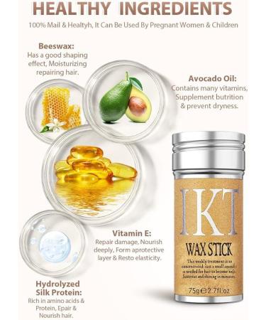 AnWoor Hair Wax Stick for Flyaways Smoothing Pomade & Hair Bun Maker for Kids Women & Girls (2.7 oz) - Yellow - Shop Internationally - Buy Online on GoSupps.com