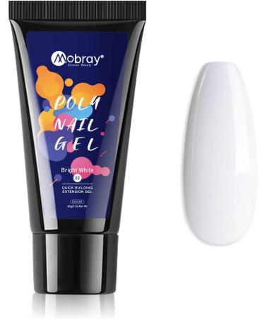 Mobray Poly Nail Gel 60 ML - White Builder Nail Gel for Natural Look Acrylic Nail Extensions - Gift for Women - Buy Online on GoSupps.com