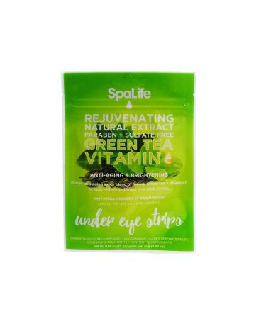 SpaLife Green Tea Under Eye Strips Reduce Dark Circles Wrinkles and Fine Lines (36 Treatments)