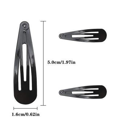 40 Pack 2 Black Metal Snap Hair Clips for Girls, Women, Teens, and Toddlers - Non-slip Hair Barrettes - Buy Online on GoSupps.com