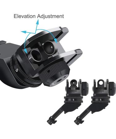 Feyachi 45 Degree Front and Rear Backup Iron Sights - Picatinny Rail Mounted - Buy Online on GoSupps.com