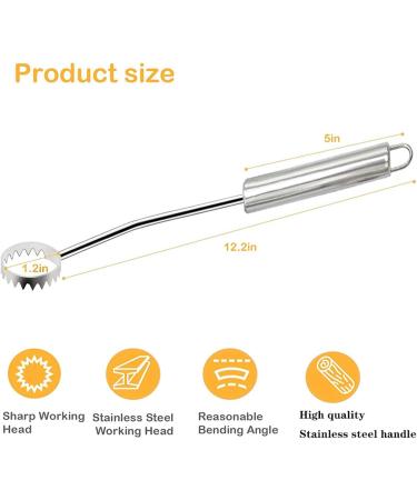 Stainless Steel Lung Remover | Chicken Slaughter Equipment Stainless Steel Poultry Lungs Remover - Comfortable Grip Multifunctional Chicken Slaughtering Lung Remover for Geese Chickens Ducks - Buy Online on GoSupps.com