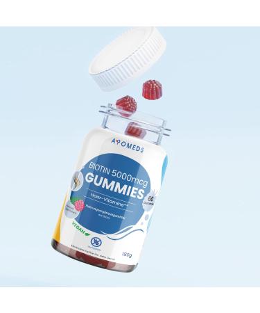 Apomeds Biotin 5000mcg Vegan Hair Vitamins - Promote Hair Growth & Strengthen Hair & Nails (60ct) - Buy Online on GoSupps.com