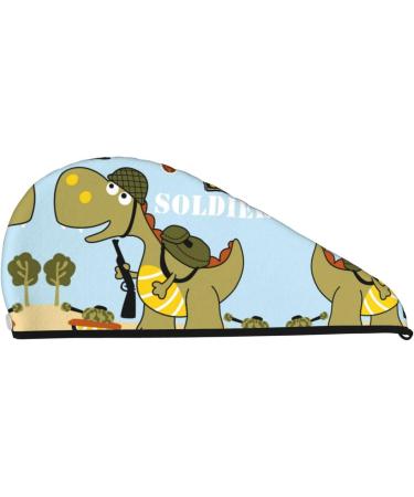 Super Absorbent Tyrannosaurus Rex Microfiber Hair Towel Wrap | Coral Velvet Quick Dry for Long Curly & Thick Hair - Ideal for Women - Buy Online on GoSupps.com