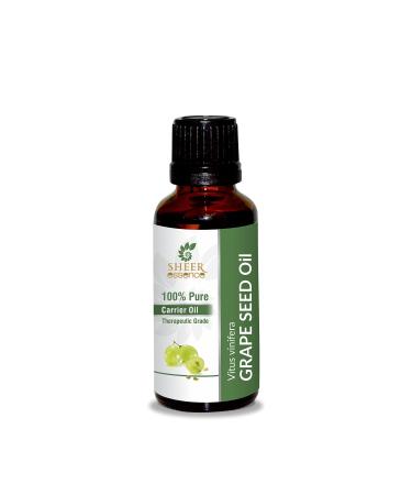 Grape Seed Oil -(Vitus Vinifera)- Carrier Oil 100% Pure Natural Undiluted Uncut Therapeutic Grade Oil 0.16 Fl.OZ GRAPE SEED OIL 5ML (0.16 Fl.OZ)