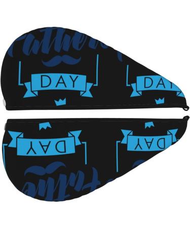 Happy Father's Day Microfiber Hair Towel for Women | Super Absorbent Coral Velvet Quick Dry Hair Wrap - Buy Online on GoSupps.com