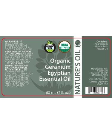 Best Geranium Essential Oil Pure Certified Organic Therapeutic Grade 60ml - Buy Online on GoSupps.com