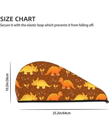 Dinosaurs & Leaves Microfiber Hair Towel | Super Absorbent Coral Velvet Wrap for Women - Perfect for Long Curly & Thick Hair - Buy Online on GoSupps.com