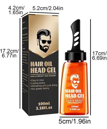 Gel Styling Comb 2-in-1 Men Hair Styling Gel with Comb Long Lasting Fluffy Men Fast Build Hair Salon Styling Gel Hair Wax Gel Styling Moisturizing Long-lasting (1Pcs) - Buy Online on GoSupps.com