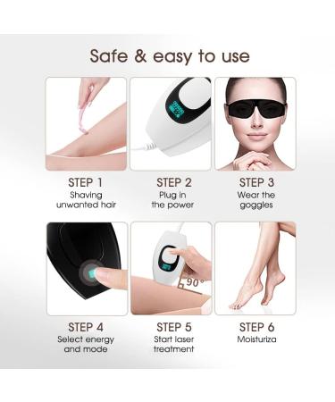 IPL Hair Removal Device with Ice Skate System - 5 Energy Levels 999 900 Light Impulses Permanent Painless Hair Remover (Black) - Buy Online on GoSupps.com