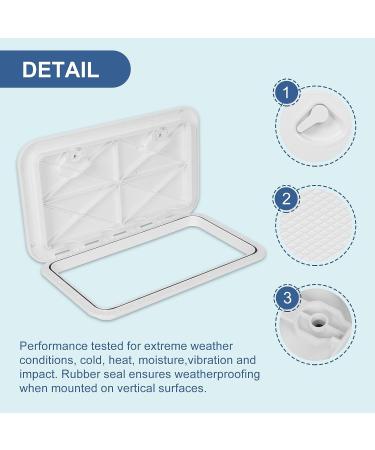 ECOTRIC 24 x 14 Deck Marine Access Hatch & Lid | Durable Boat Hatch with Strong 180 Hinge & Recessed Handle | Ideal for Marine, Caravan, RV | White (606mm x 353mm) - Buy Online on GoSupps.com