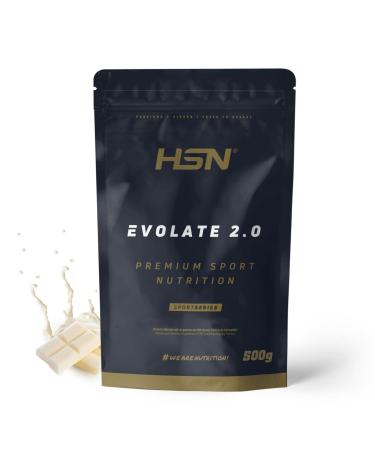 HSN HSN Evolate 2.0 Whey Protein Isolate | White Chocolate 500g 17 smoothies | Whey Protein Isolate | WPI 90% CFM | Grass-Fed | DigeZyme Enzymes | Non-GMO vegan gluten-free and soy-free