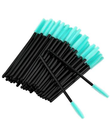 G2PLUS 100PCS Silicone Eyelash Brushes Mascara Brushes Wands Applicator Makeup Kits for Makeup Personal Care and Eyelash Extensions (Black)
