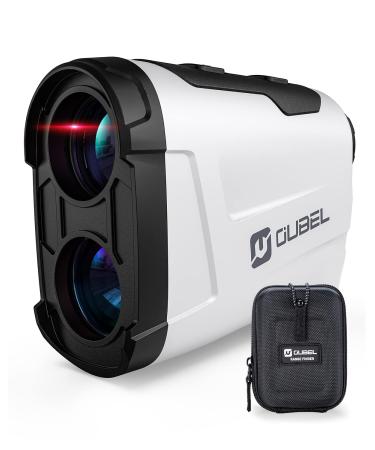 OUBEL Laser Golf Rangefinder(1200/800 Yards), Golf Slope Mode + Flag Pole Locking, Fast Focus System/Precise Pulse Vibration Lock, for Golf/Hunting, 6 Measurement Modes, IP54 Pro.Waterproof white 1200 Yard