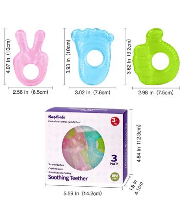 Water Teether 3-Pack for Babies 0-6 Months | BPA-Free Teething Toys - Hand & Foot Series Teether 01 - Buy Online on GoSupps.com