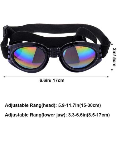 N/ A 2 Pcs Dog Goggles Adjustable Strap Dog Goggles Eye wear Protection for Travel Skiing Black UV Protection Waterproof Sunglasses for Dog (Black) - Buy Online on GoSupps.com