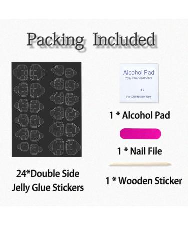 Purple Press on Nails - Medium Coffin French Tips | Glossy Full Cover Glitter Design Acrylic Nails for Women & Girls - 24PCS A02 - Buy Online on GoSupps.com