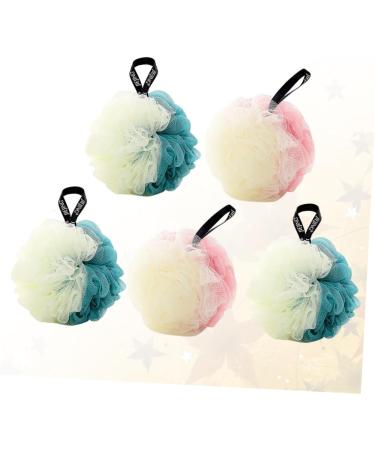5pcs Healeved Bath Scrubber Sponges - Kid-Friendly Shower Foam & Mesh Bath Balls | Korean Body Wash Accessories - Buy Online on GoSupps.com