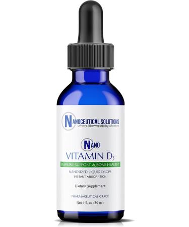 NANO VITAMIN D3 Nanosized liquid drops RAPID ABSORPTION 5000 IU potent formulation Strengthens bone & muscle supports healthy heart. 30 ml bottle 1 month supply. - Buy Online on GoSupps.com