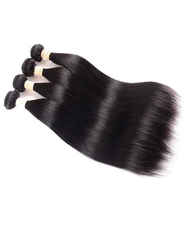 Brazilian Virgin Straight Hair Bundles - 100% Unprocessed Human Hair Extensions (22 22 24 24) - Buy Online on GoSupps.com