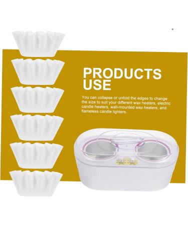Homsfou 300 pcs Wax Paper Inserts - Reusable Wax Heating Inserts Food-Grade Silicone Coated Fragrant White Glaze Perfect for International Shipping - Buy Online on GoSupps.com