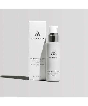 COSMEDIX Simply Brilliant 24/7 Brightening Serum | Anti-Discoloration | L-Lactic Acid & Antioxidants | Cruelty & Gluten Free - Buy Online on GoSupps.com