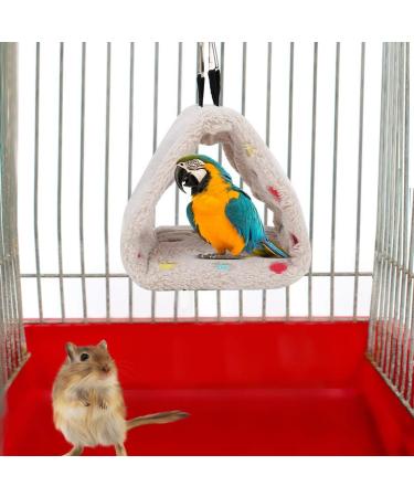 Winter Warm Plush Bird Nest Hammock Hamster Hanging Bed Cave Cage for Parrot Budgie Parakeet Cockatiel Conure Sugar Glider(S) - Buy Online on GoSupps.com