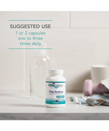 Nutricology Free Aminos Supplement - Essential Amino Acids Complex Lean Muscle Mass Support Vegetarian Capsules - 100 Count - Buy Online on GoSupps.com