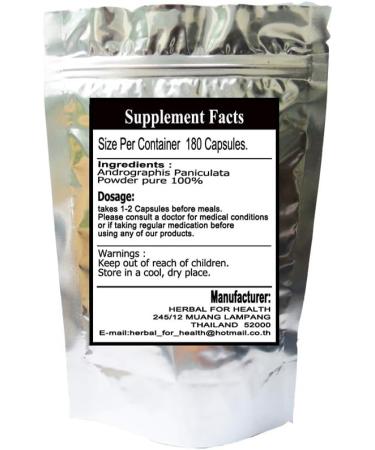 Andrographis Paniculata-King of Bitter-kalmegh 500mg 180 Capsules | Premium Quality - Buy Online on GoSupps.com