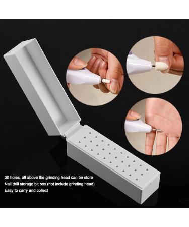 Nail Drill Bit Box 30 Holes Dustproof Drill Bit Case Holes Nail Art Drill Grinding Head Bit Display Storage Box Rack Manicure Tool Suitable for Professional Use or Home Use - Buy Online on GoSupps.com