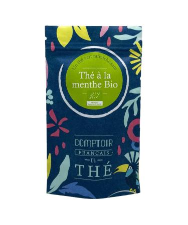 absolugreen Organic Mint Green Tea - Comptoir Fran ais du Th - Mint Green Tea - French House - Loose Leaf Tea (80g)
