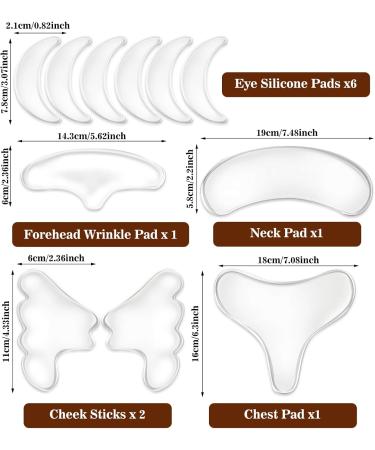 Forehead Wrinkle Patches 11Pc Silicone Frown Facial Patches Reusable Forehead Wrinkles Treatment Silicone Face Patches Smooth Eye Mouth Forehead Wrinkles Anti-Ageing Wrinkl Treatment for Women - Buy Online on GoSupps.com